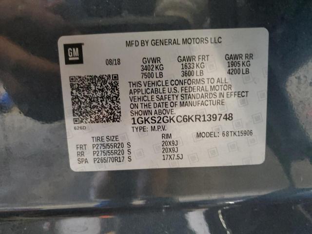 1GKS2GKC6KR139748 GMC Yukon Xl K1500 Slt