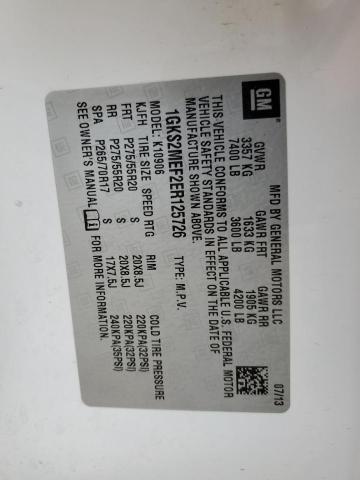 1GKS2MEF2ER125726 GMC YUKON XL DENALI