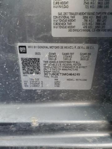 3GTU9DET9MG464245 GMC Sierra K1500 Slt