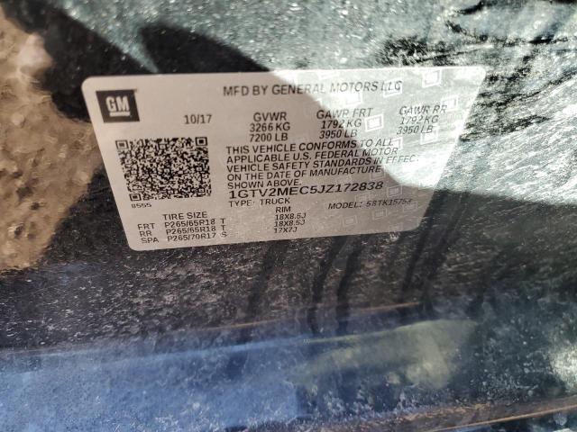 1GTV2MEC5JZ172838 GMC Sierra K1500 Sle