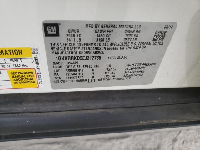 1GKKRRKD5EJ317765 GMC Acadia Slt-1