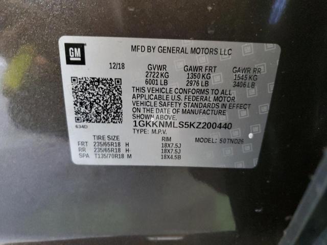 1GKKNMLS5KZ200440 GMC Acadia Slt-1