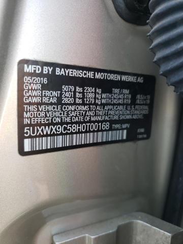 5UXWX9C58H0T00168 BMW X3 Xdrive28i