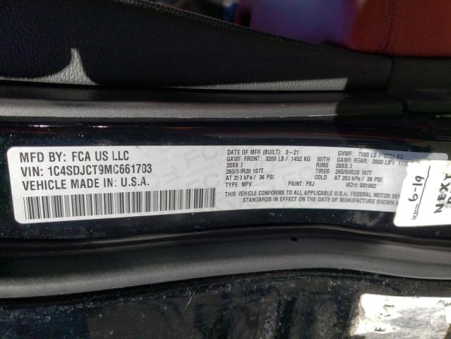 1C4SDJCT9MC661703 Dodge Durango R/t