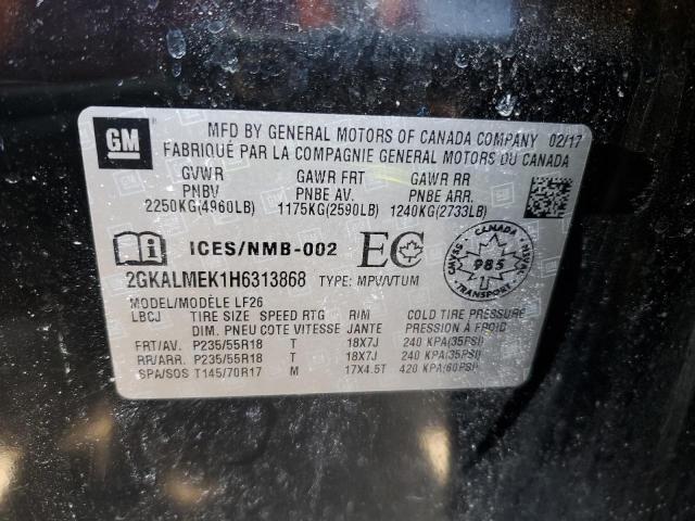 2GKALMEK1H6313868 GMC Terrain Sle