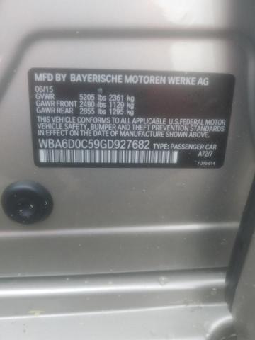 WBA6D0C59GD927682 BMW 640 I Gran Coupe