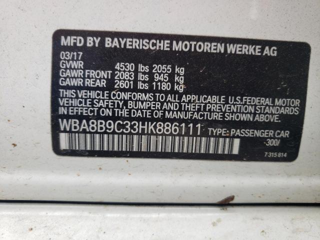 WBA8B9C33HK886111 BMW 330 I