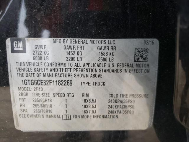 1GTG6CE32F1182269 GMC CANYON SLT