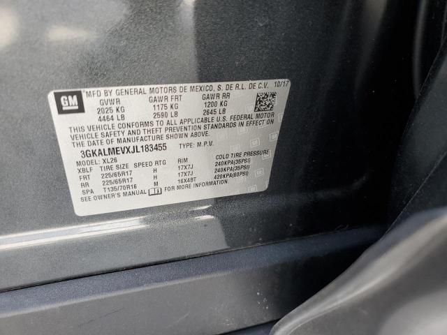 3GKALMEVXJL183455 GMC Terrain Sle