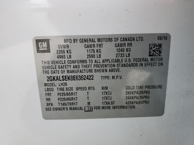2GKALSEK8E6362422 GMC Terrain Slt