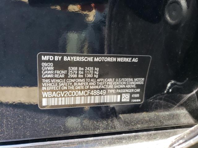 WBAGV2C00MCF48849 BMW 840i
