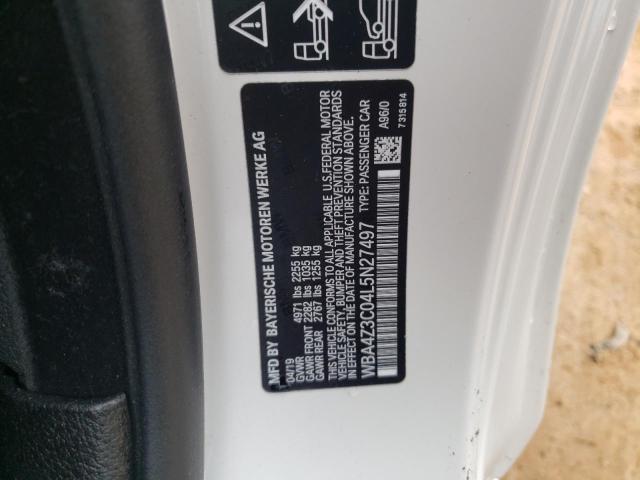 WBA4Z3C04L5N27497 BMW 430xi