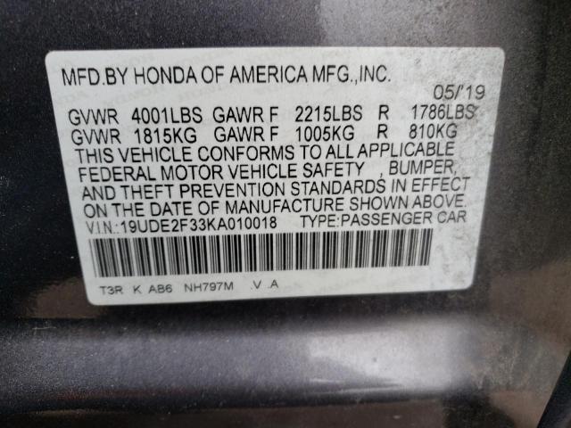 19UDE2F33KA010018 Acura ILX