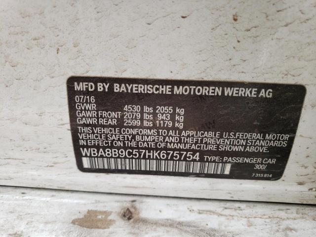 WBA8B9C57HK675754 BMW 330 I