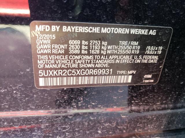 5UXKR2C5XG0R69931 BMW X5 Sdrive35i
