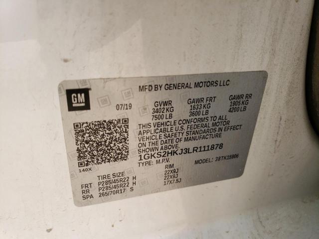 1GKS2HKJ3LR111878 GMC YUKON XL DENALI