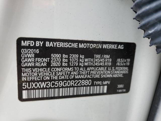 5UXXW3C59G0R22880 BMW X4 Xdrive28i
