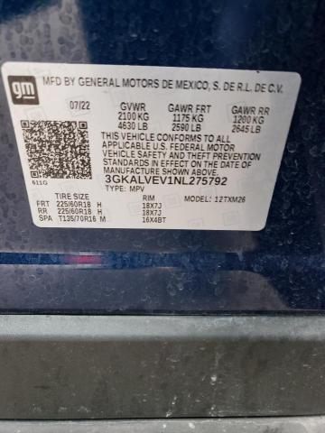 3GKALVEV1NL275792 GMC Terrain Slt