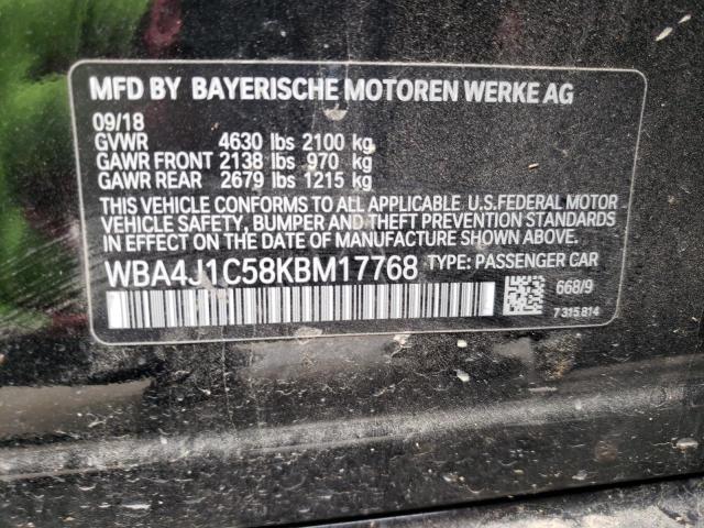WBA4J1C58KBM17768 BMW 430i Gran Coupe