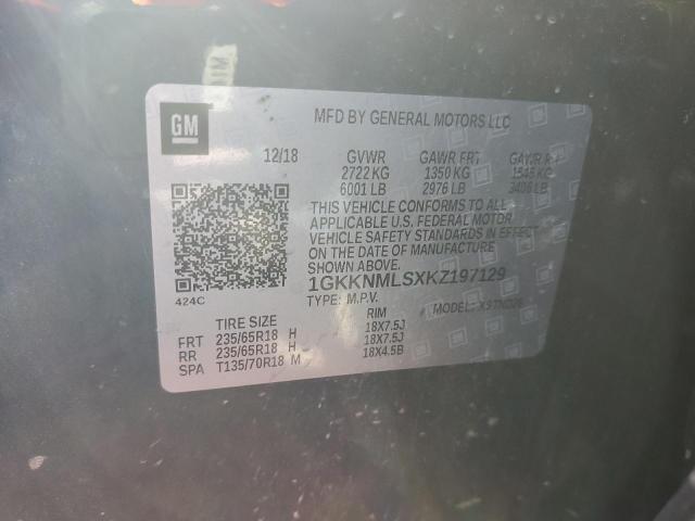 1GKKNMLSXKZ197129 GMC Acadia Slt-1