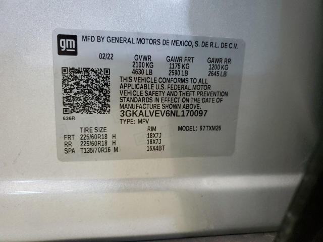 3GKALVEV6NL170097 GMC Terrain Slt