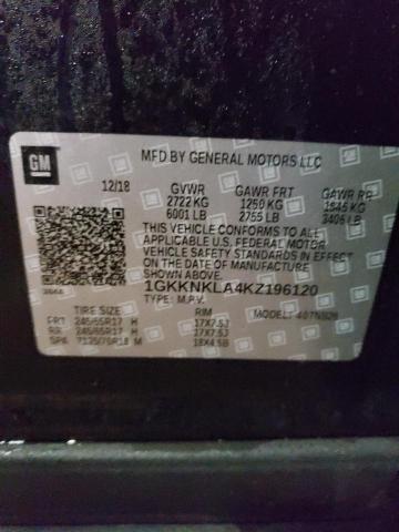 1GKKNKLA4KZ196120 GMC ACADIA SLE