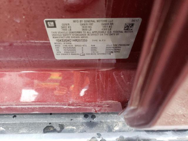 1GKS2GKC1HR297259 GMC Yukon Xl K1500 Slt