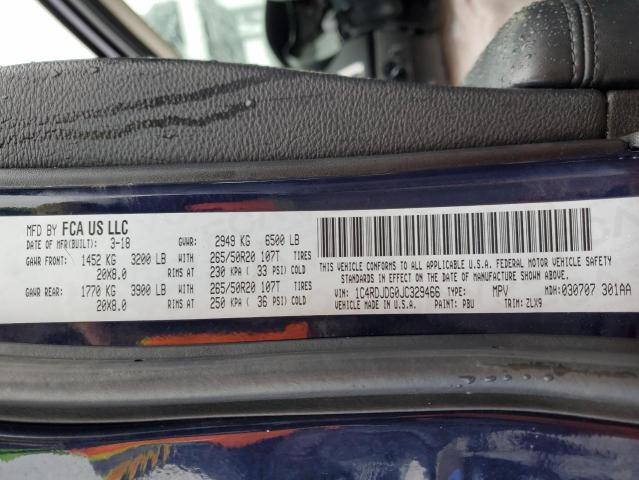 1C4RDJDG0JC329466 Dodge DURANGO GT
