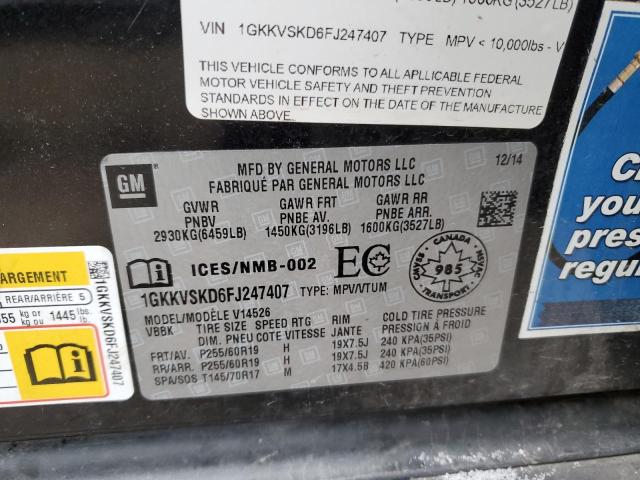 1GKKVSKD6FJ247407 GMC Acadia Slt-2
