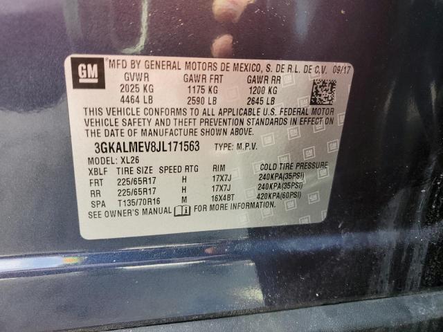 3GKALMEV8JL171563 GMC Terrain Sle