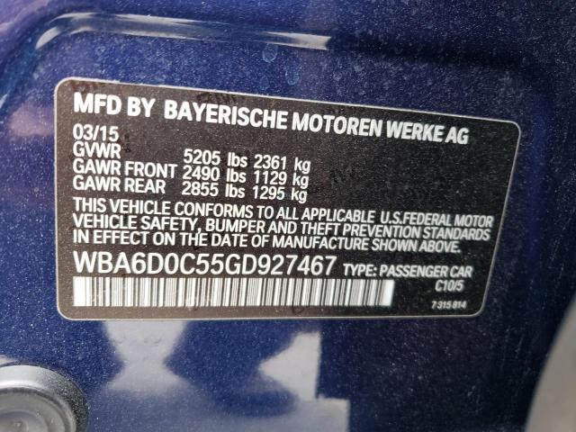 WBA6D0C55GD927467 BMW 640 I Gran Coupe