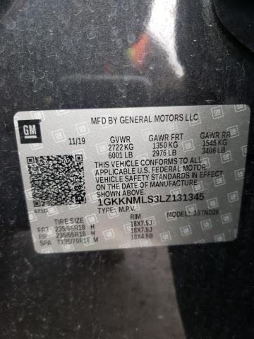1GKKNMLS3LZ131345 GMC ACADIA SLT