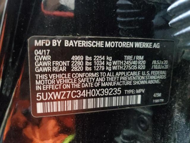 5UXWZ7C34H0X39235 BMW X3 Sdrive28i