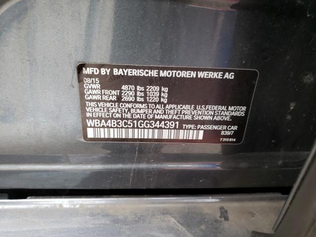 WBA4B3C51GG344391 BMW 435 Xi Gran Coupe