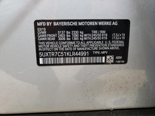 5UXTR7C51KLR44991 BMW X3 Sdrive30i
