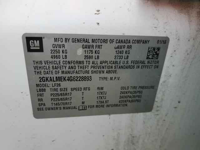 2GKALMEK4G6228893 GMC Terrain Sle