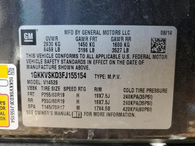 1GKKVSKD3FJ155154 GMC Acadia Slt-2