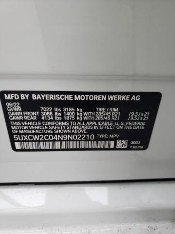 5UXCW2C04N9N02210 BMW X7 Xdrive40i
