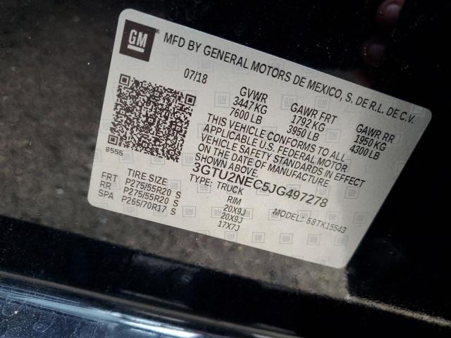 3GTU2NEC5JG497278 GMC Sierra K1500 Slt
