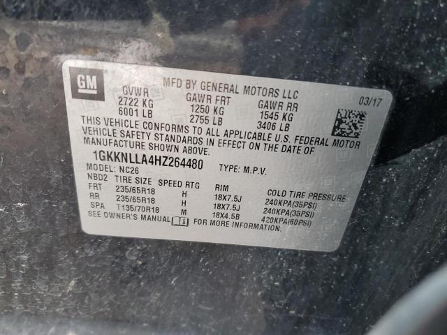 1GKKNLLA4HZ264480 GMC ACADIA SLE