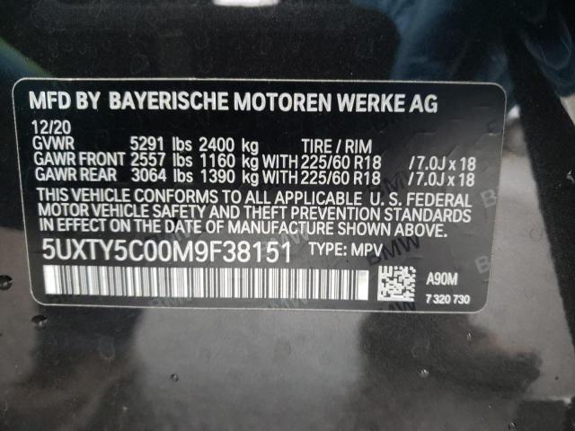 5UXTY5C00M9F38151 BMW X3 Xdrive30i