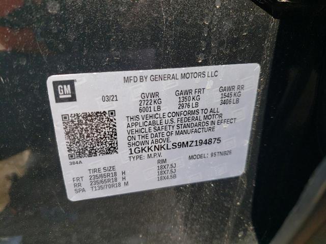 1GKKNKLS9MZ194875 GMC ACADIA SLE