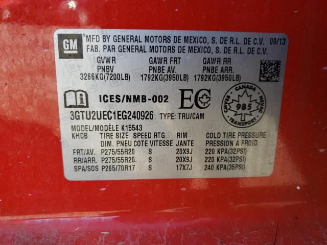 3GTU2UEC1EG240926 GMC Sierra K1500 Sle