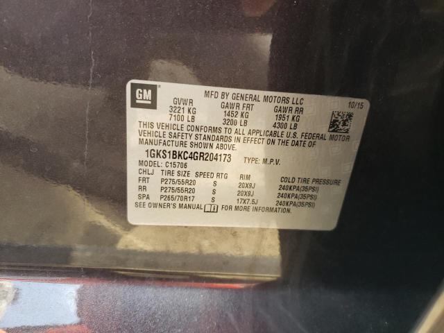 1GKS1BKC4GR204173 GMC YUKON SLT