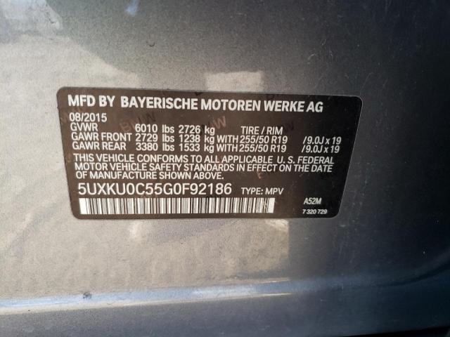 5UXKU0C55G0F92186 BMW X6 Sdrive35i