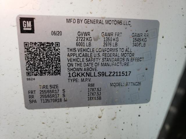 1GKKNLLS9LZ211517 GMC Acadia At4