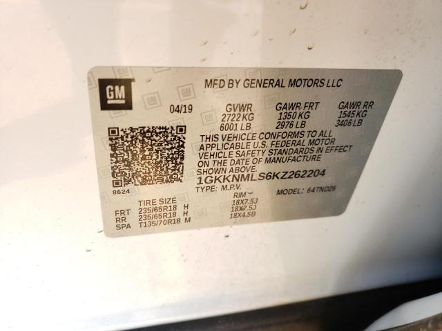 1GKKNMLS6KZ262204 GMC Acadia Slt-1