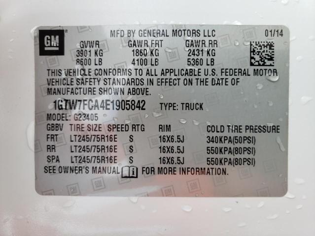 1GTW7FCA4E1905842 GMC Savana G2500