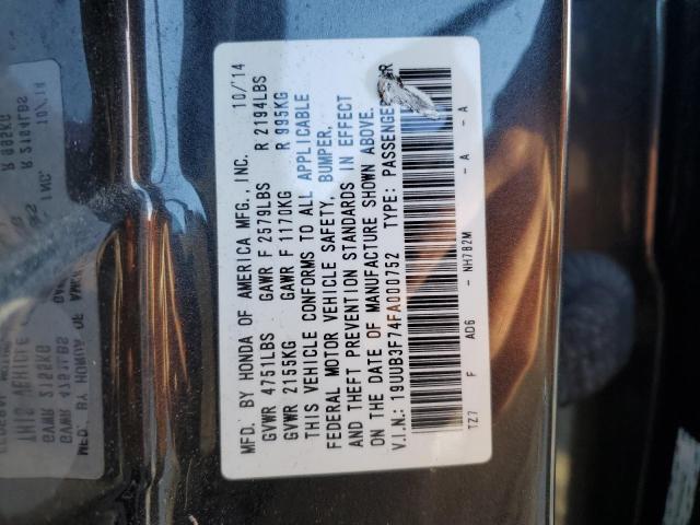 19UUB3F74FA000752 Acura Tlx Advance