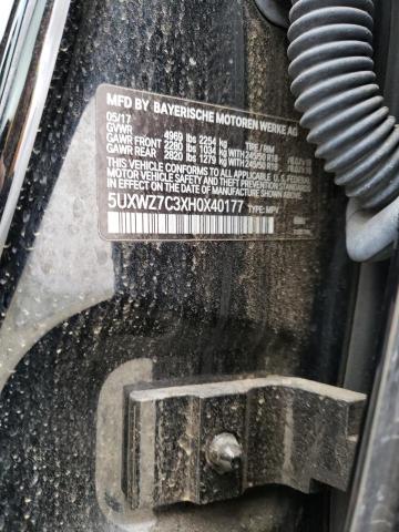 5UXWZ7C3XH0X40177 BMW X3 Sdrive28i